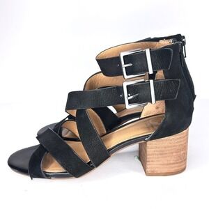 GIANNI BINI Size 6.5 US Suede Leather Strappy Block Heel Sandals